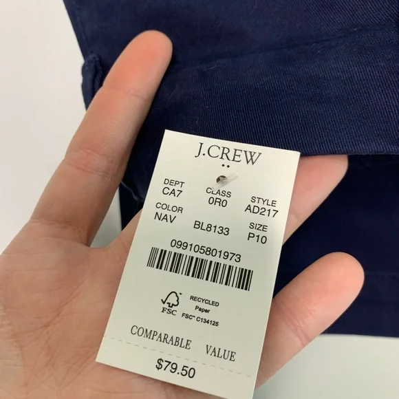 J.Crew Navy Blue Girlfriend Chinos - Picture 6 of 10